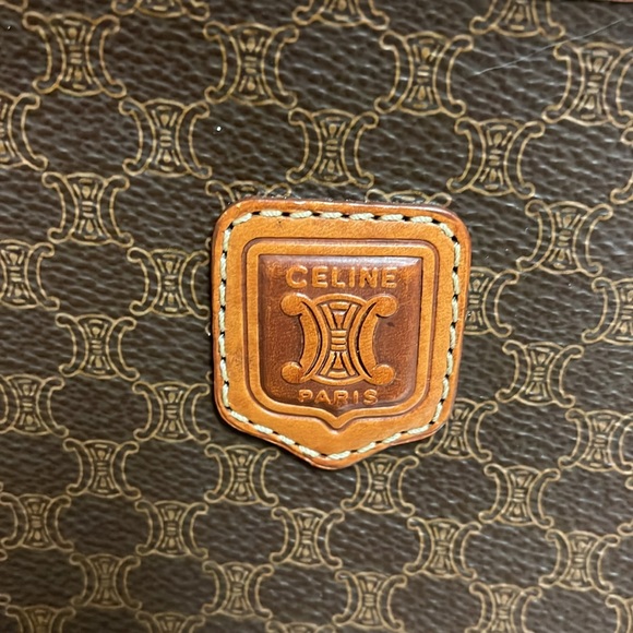 CELINE leather canvas clutch - Picture 3 of 17